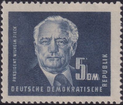 East Germany 1950 5Dm Blue President Pieck