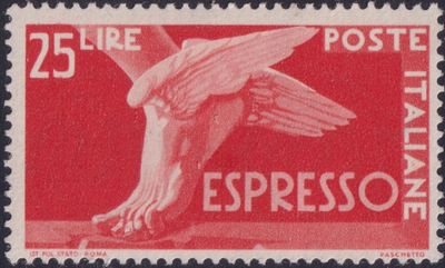 Italy 1945 20l Orange Express Letter Stamp