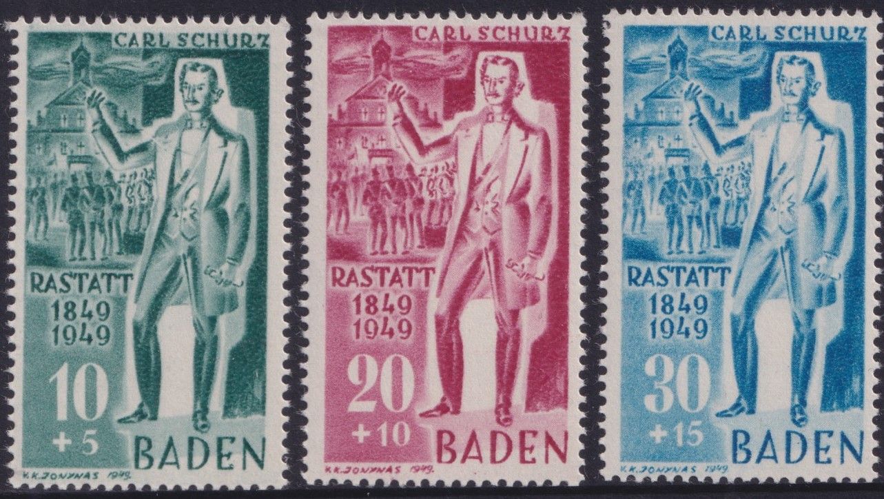 Baden 1949 Rastatt Centenary Set (B)