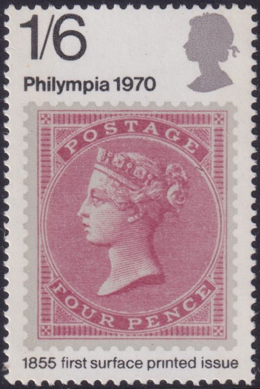 GB 1970 1/6d Philympia with Missing Dot Over I