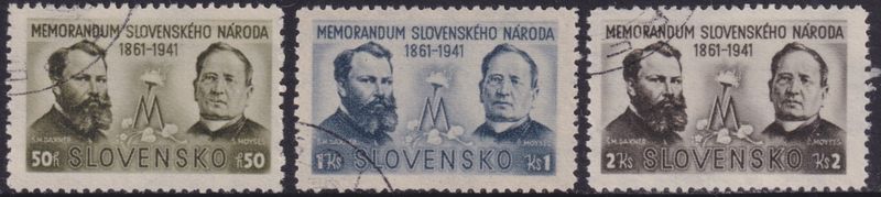 Slovakia 1941 80th Anniversary of Slovak Memorandum Set