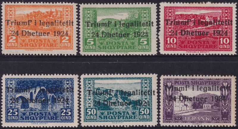 Albania 1925 Return of Government to Capital Part Set