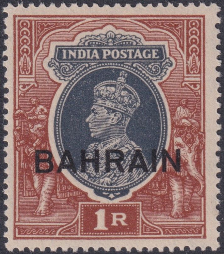 Bahrain 1940 1r Overprint on India