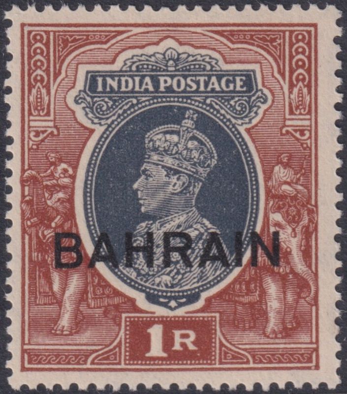Bahrain 1940 1r Overprint on India