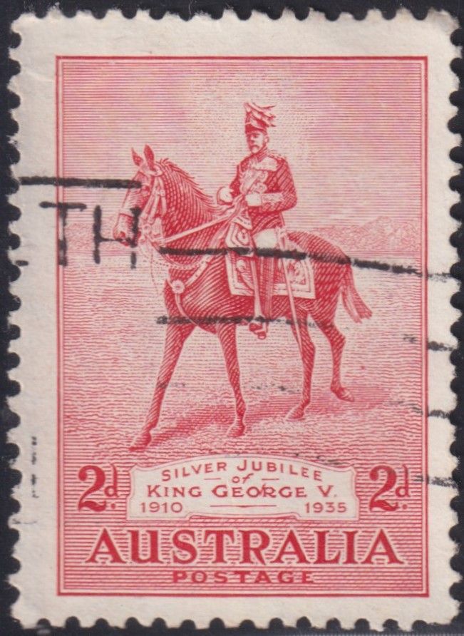 Australia 1935 2d Silver Jubilee with Roller Flaw