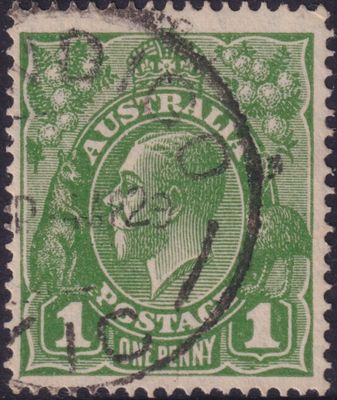 Australia 1926 1d Green with NY Joined Variety