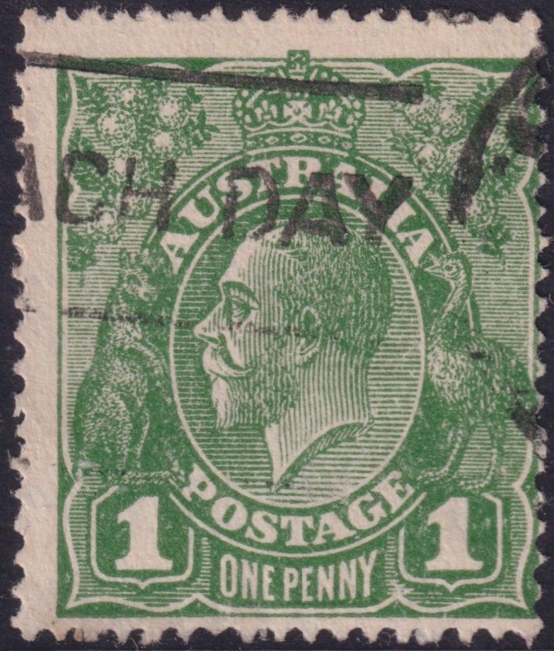 Australia 1926 1d Green with Ferns Variety