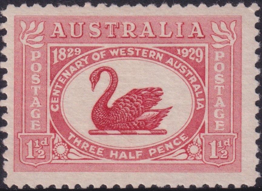 Australia 1926 1½d WA Centenary with Re-entry
