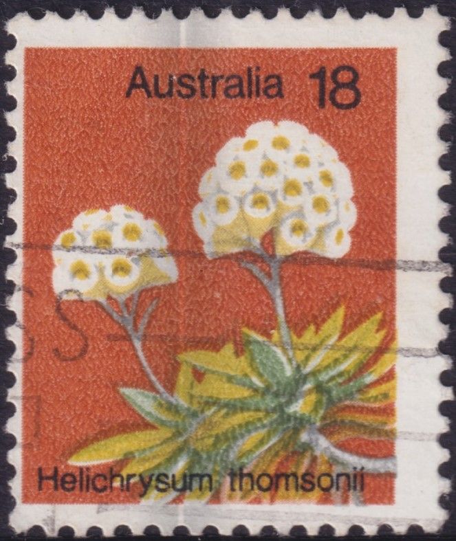 Australia 1975 18c Flower with Doctor Blade Flaw