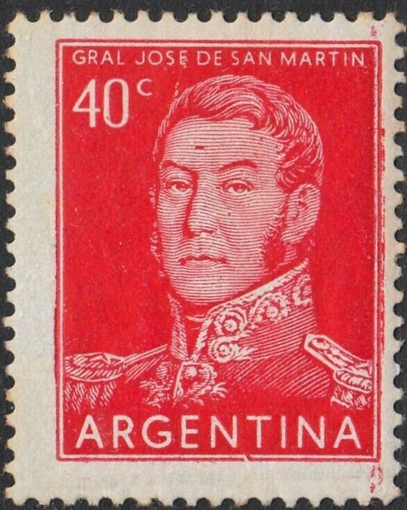 Argentina 1954 40c San Martin with Strong Offset