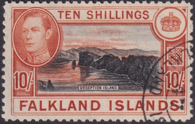 Falkland Islands 1944 10/- Deception Island