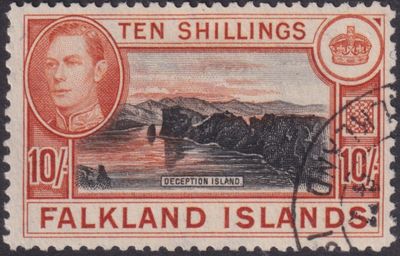 Falkland Islands 1944 10/- Deception Island