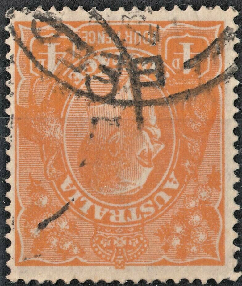 Australia 1915 4d Orange KGV with Inverted Watermark