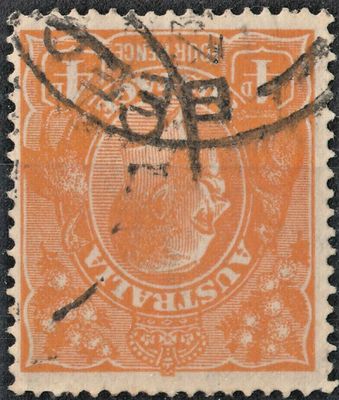 Australia 1915 4d Orange KGV with Inverted Watermark