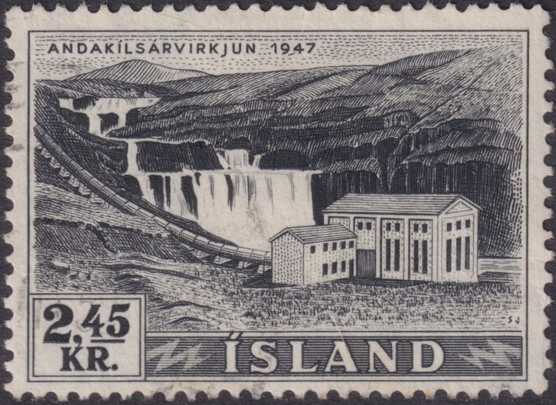Iceland 1956 2k.45 Power Plant