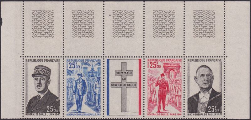 Reunion 1971 De Gaulle Commemoration Strip
