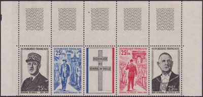 Reunion 1971 De Gaulle Commemoration Strip