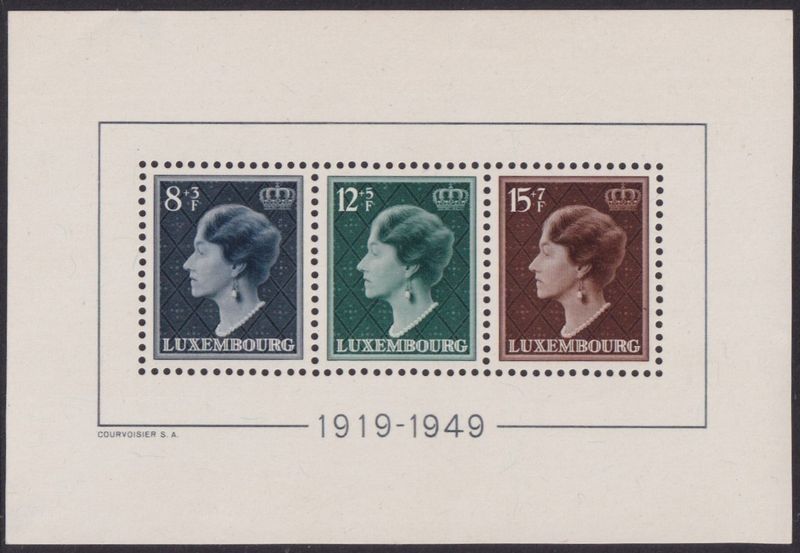Luxembourg 1949 30th Year of Grand Duchess Charlotte&#39;s Reign
