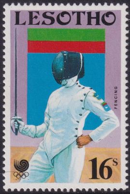 Lesotho 1988 16s Seoul Olympics Fencing Unissued