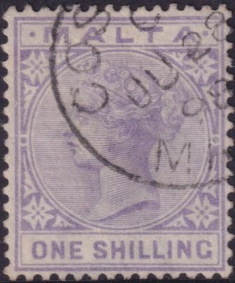 Malta 1890 1/- Pale Violet