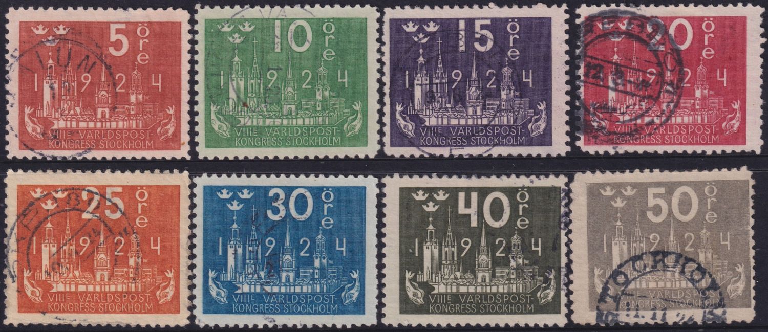 Sweden 1924 8th UPU Congress Part Set