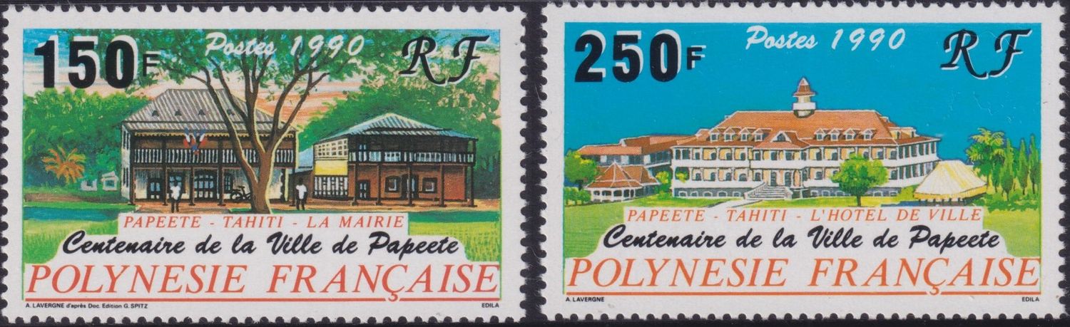 French Polynesia 1990 Centenary of Papeete Set