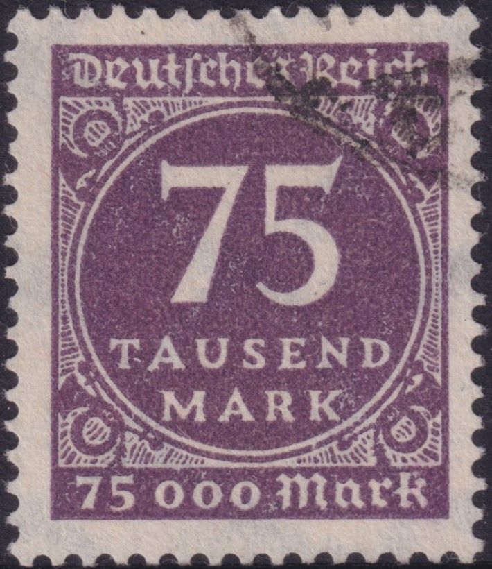 Germany 1923 75T Brownish Violet