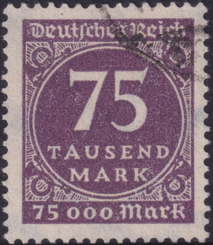 Germany 1923 75T Brownish Violet