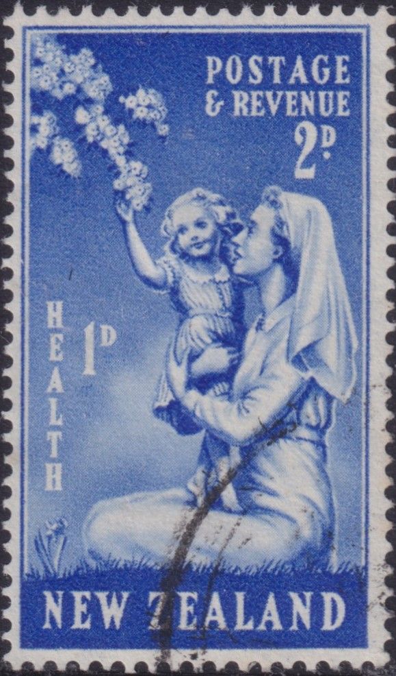 New Zealand 1949 2d+1d Health with No Stop Below D