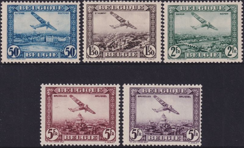 Belgium 1930 Airmail Set
