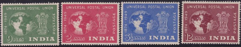 India 1949 UPU Set