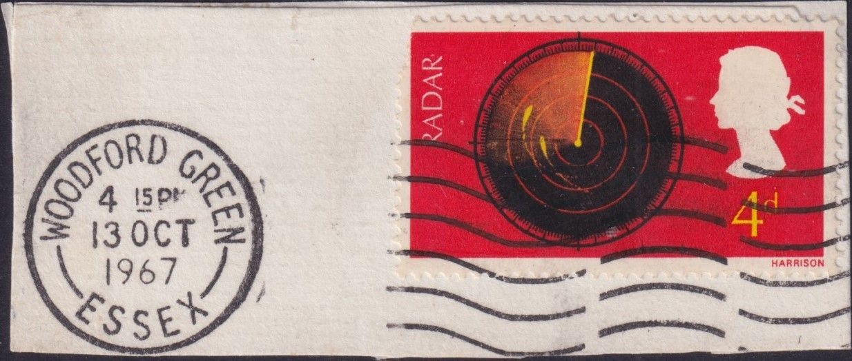 GB 1967 4d Radar Screen with Broken Scale on Piece
