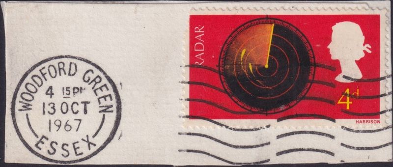 GB 1967 4d Radar Screen with Broken Scale on Piece