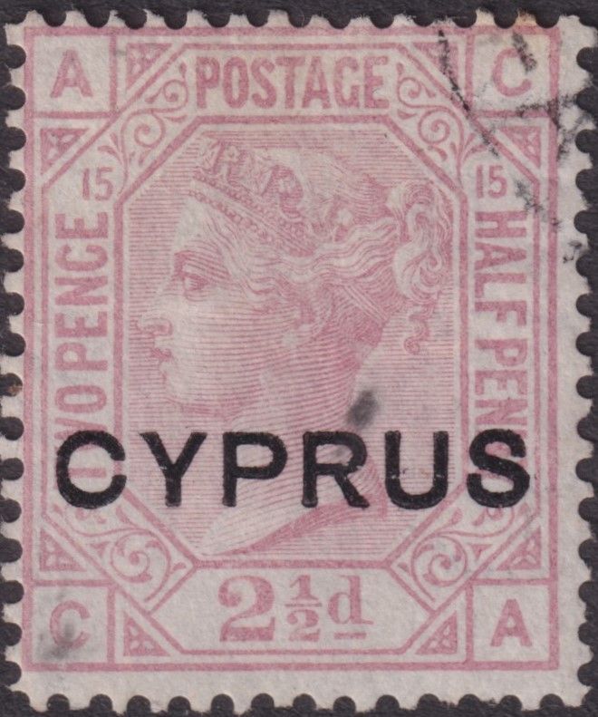 Cyprus 1880 2½d Rosy Mauve Pl 15