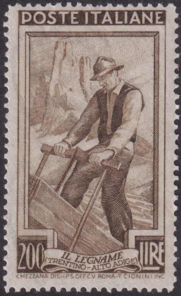 Italy 1950 200l Brown Provincial Occupations
