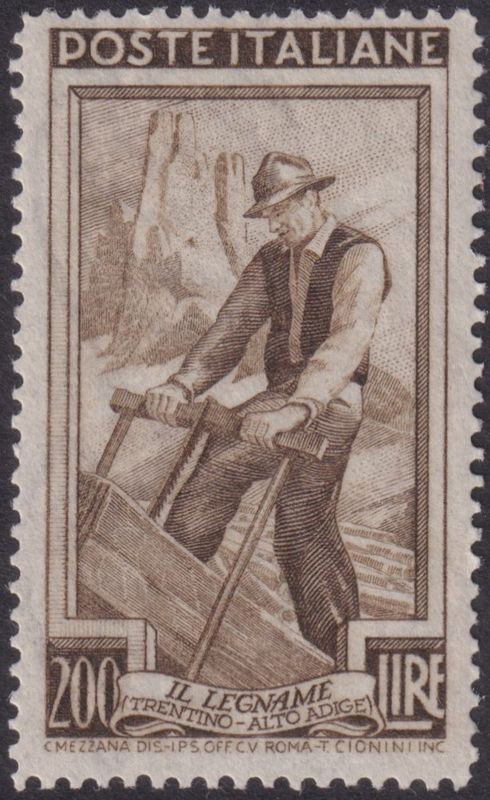 Italy 1950 200l Brown Provincial Occupations