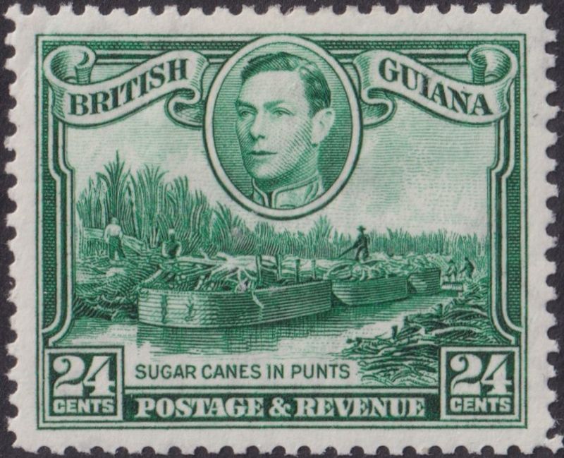 British Guiana 1938 24c Blue-Green