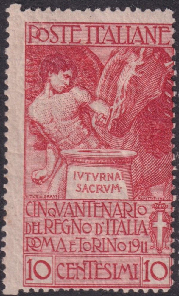 Italy 1911 10c+5c Red Jubilee of Italian Kingdom
