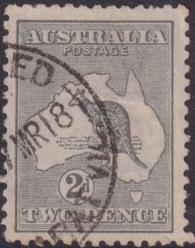 Australia 1915 2d Grey with Inverted Watermark