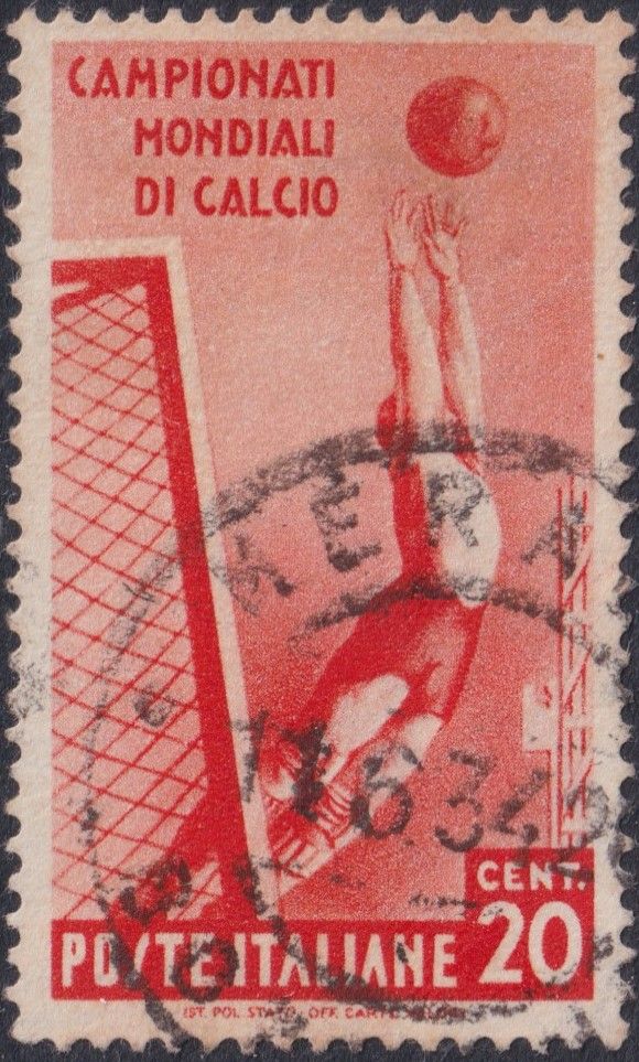 Italy 1934 20c Red World Cup Football