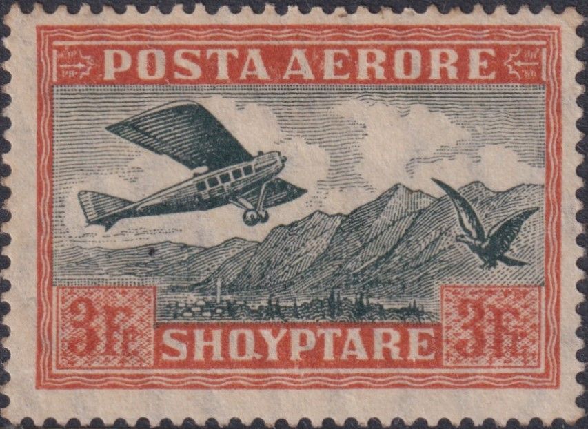 Albania 1925 3f Green and Brown Airmail