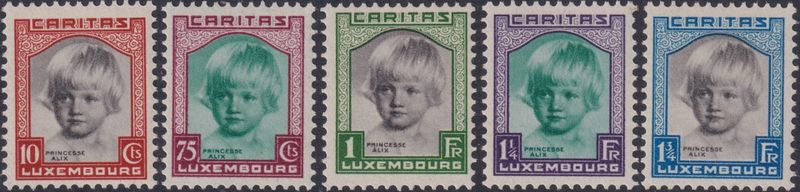Luxembourg 1931 Princess Alix Child Welfare Set
