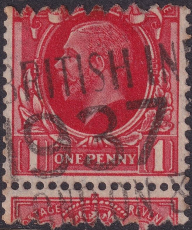 Great Britain 1934 1d Scarlet Coil with Dispenser Error