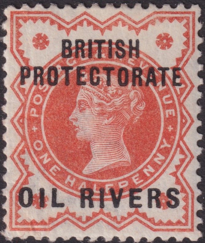 Oil Rivers 1892 ½d Vermilion
