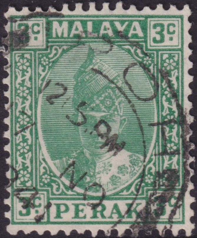 Perak 1941 3c Green