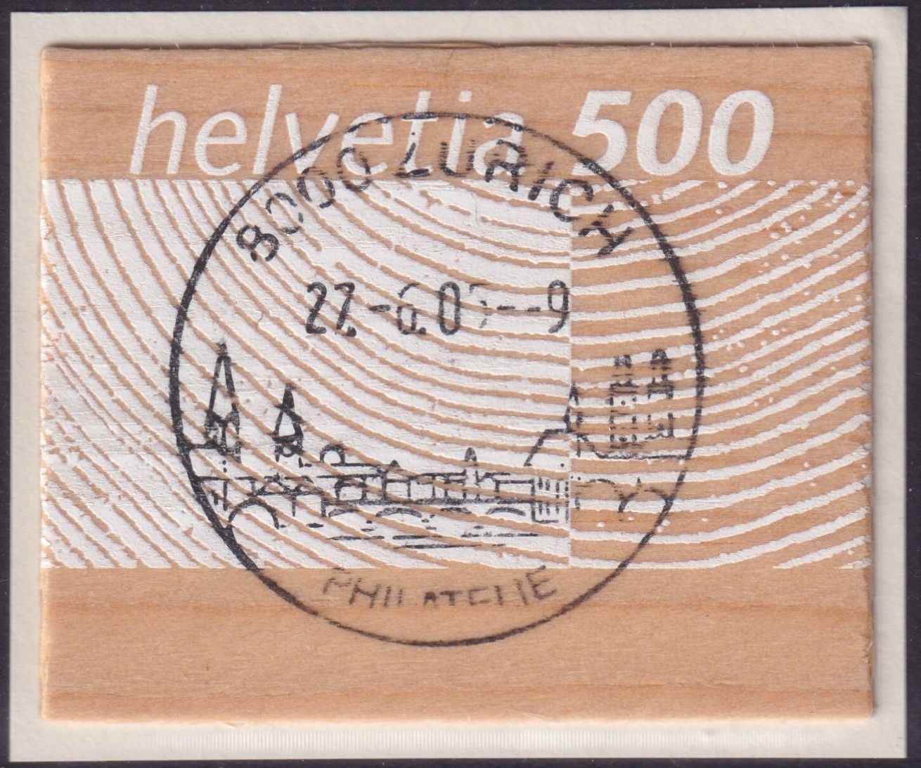 Switzerland 2004 5f Wooden Stamp