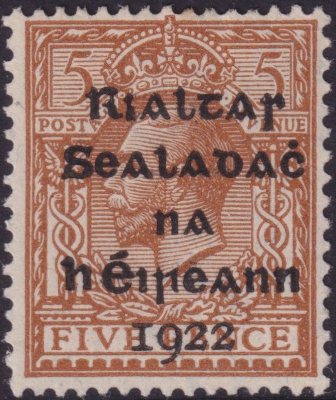 Ireland 1922 5d Yellow-brown Dollard Overprint