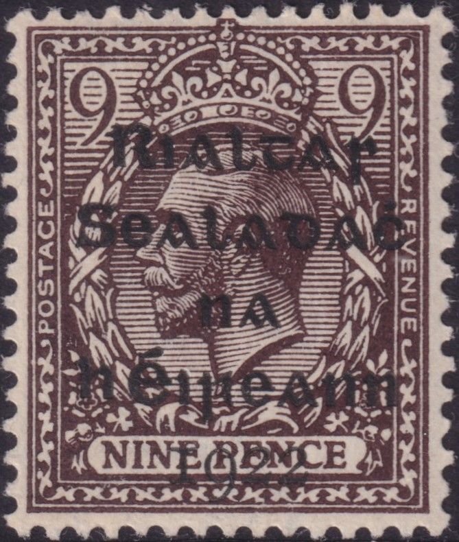 Ireland 1922 9d Agate Dollard Overprint
