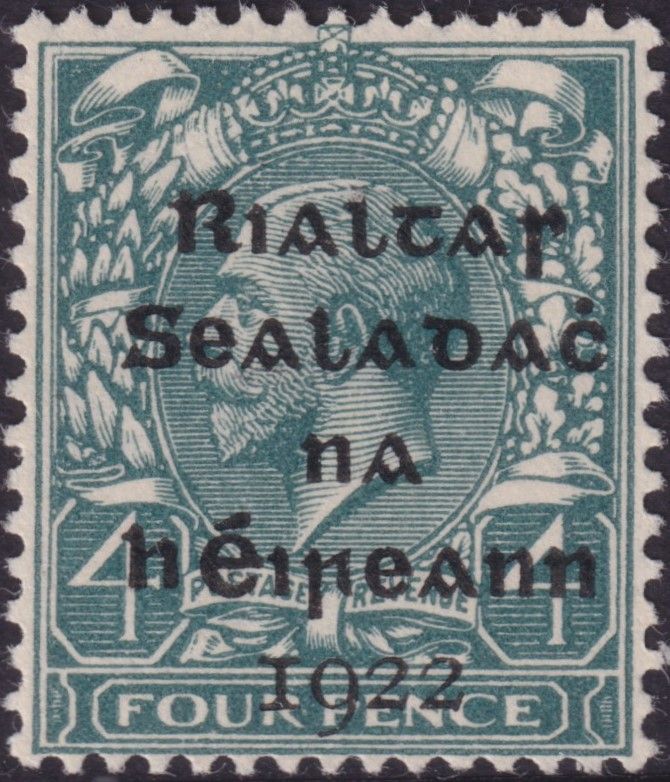 Ireland 1922 4d Grey-green Dollard Overprint