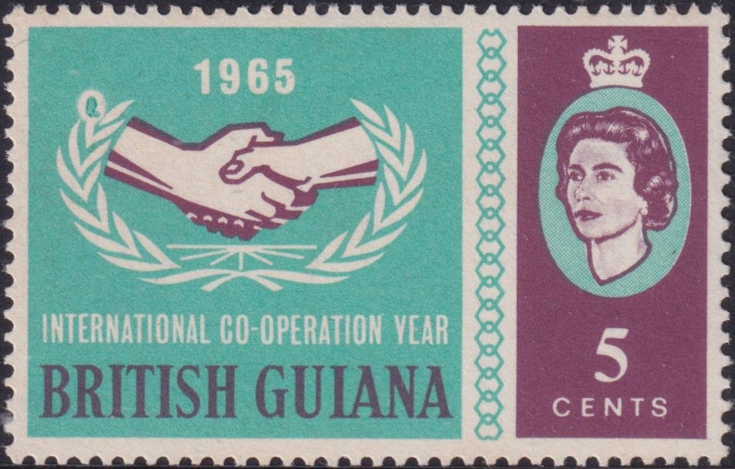 British Guiana 1965 5c ICY with Donut Flaw